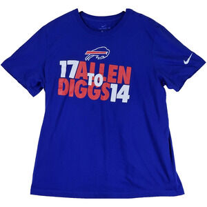 Buffalo Bills The Nike Tee Fanatics 17 Allen To Diggs 14 Cotton Blue T-Shirt XL